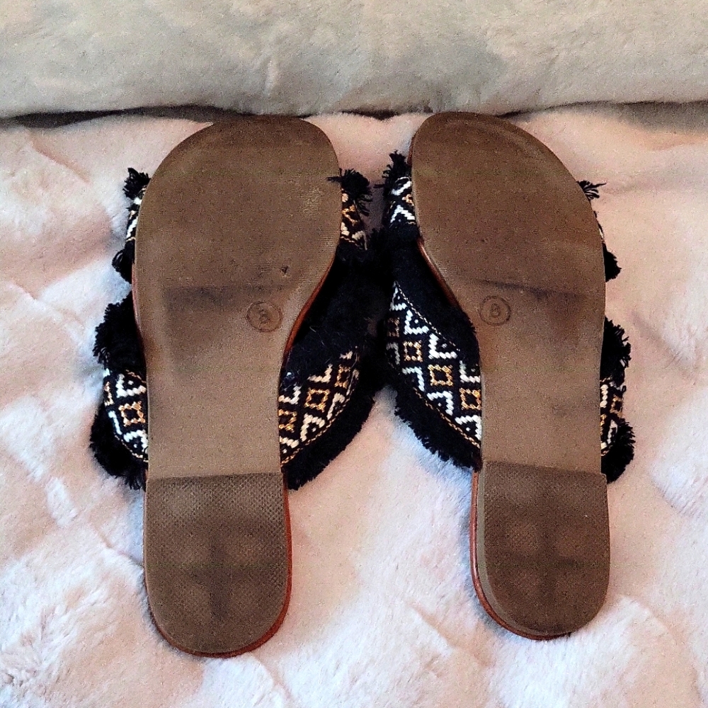 🔆Textile Upper Fuzzy Beachy Comfy Sandals - Women 8🔆 - Picture 7 of 8